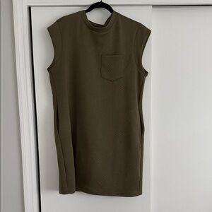 Sleeveless Olive Dress